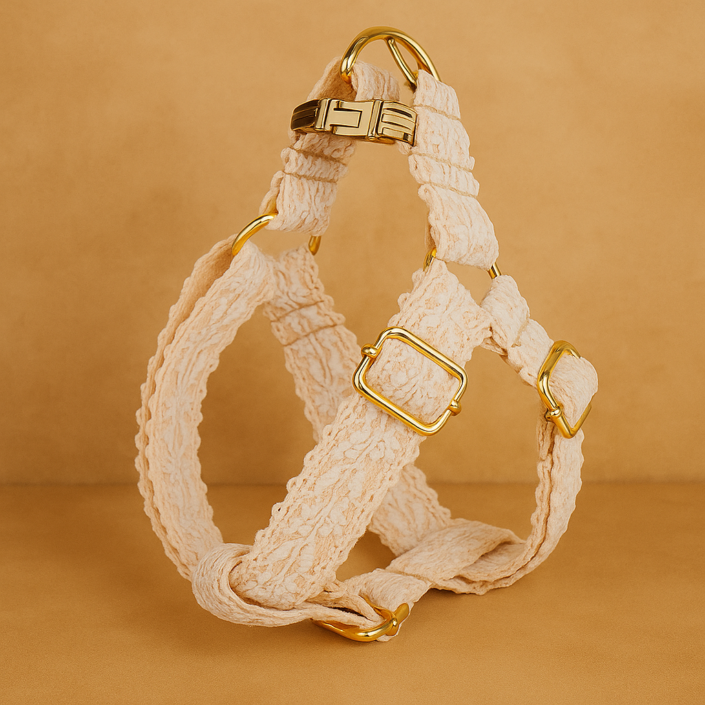 legantes Leaf Lace Pet Collar mit Schleife & Metallverschluss