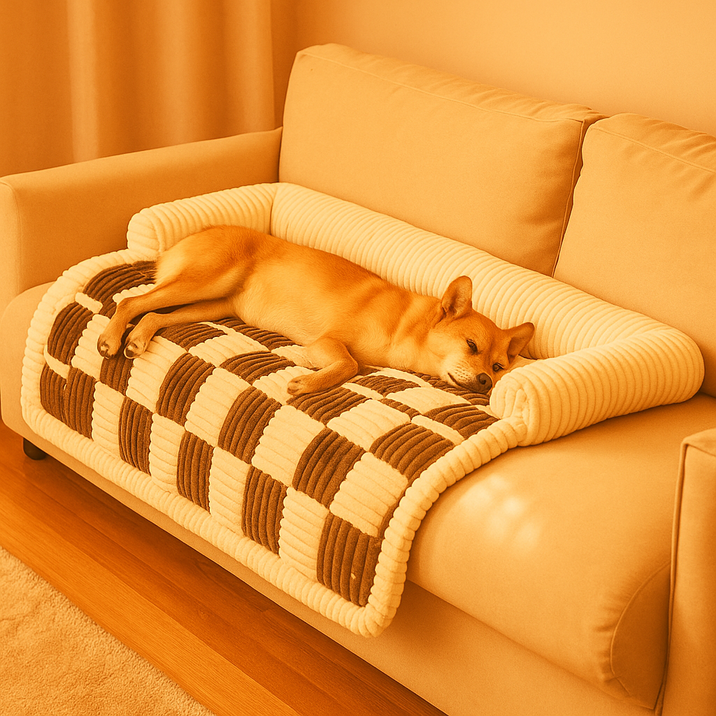 Plüsch Haustierbett – Warm, weich & extra dick gepolstert für Hunde & Katzen - Nest & Nuzzle