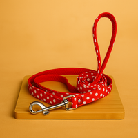 4ft Soft Nylon Polka Dot Dog Leash – Stilvoll, leicht & perfekt für kleine Haustiere - Nest & Nuzzle