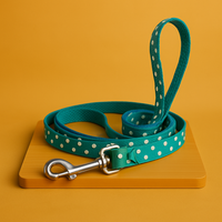 4ft Soft Nylon Polka Dot Dog Leash – Stilvoll, leicht & perfekt für kleine Haustiere - Nest & Nuzzle