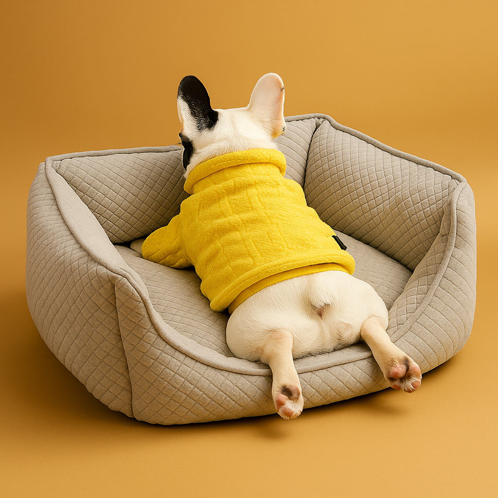 Teddy Golden Retriever Herbst & Winter Hundebett – Warm, abnehmbar & waschbar - Nest & Nuzzle