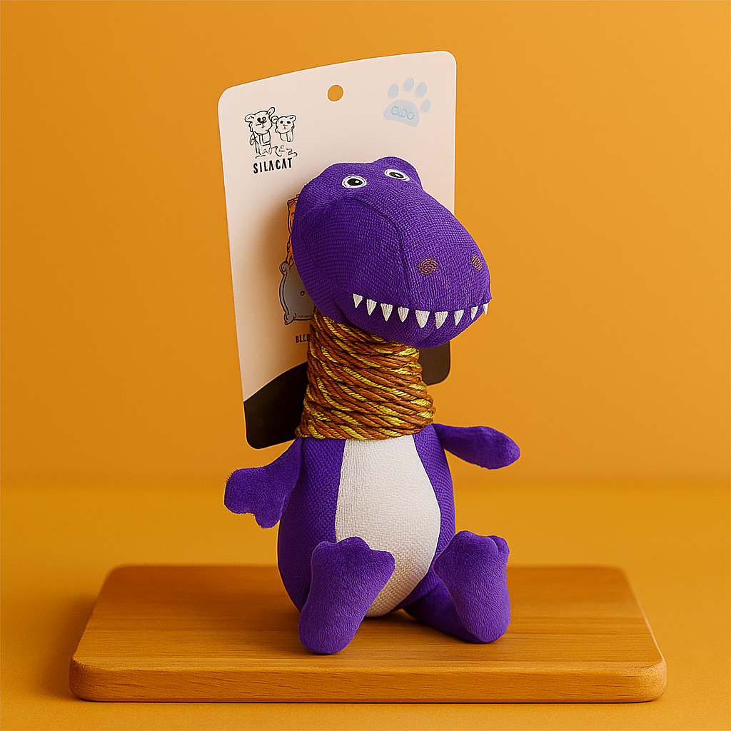 Plüsch Dinosaurier Hundespielzeug mit Quietschsound