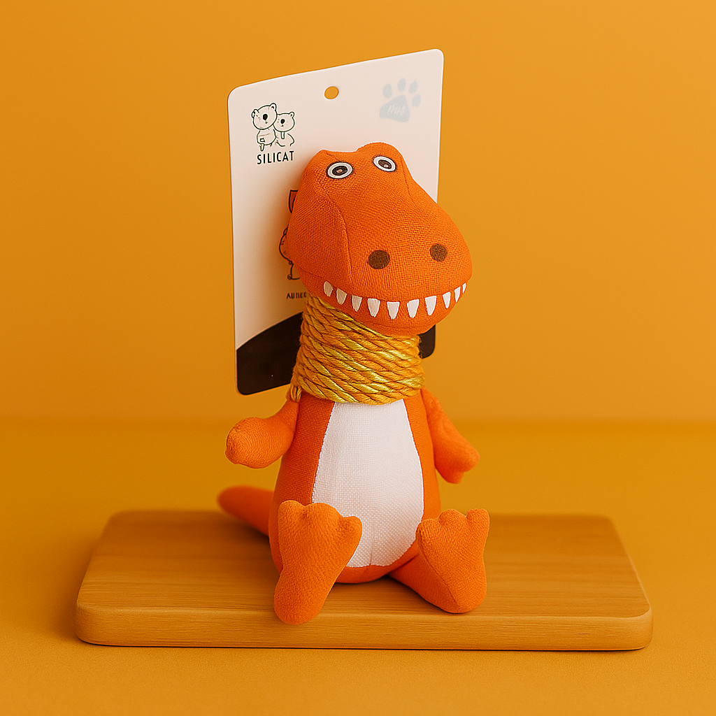 Plüsch Dinosaurier Hundespielzeug mit Quietschsound