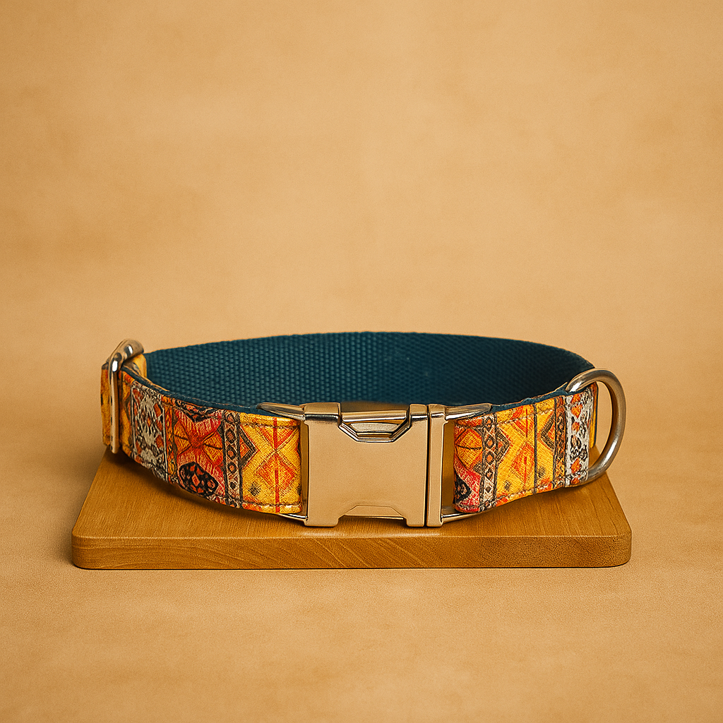 Verstellbares Hundehalsband mit Metallverschluss – robust, bequem und stylisch